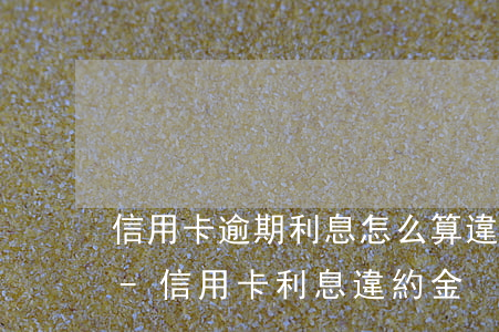 信用卡逾期利息怎么算違約金興業(yè)-信用卡 利息 違約金