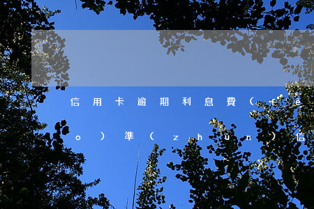 信用卡逾期利息費(fèi)用標(biāo)準(zhǔn)(信用卡逾期利息的最新規(guī)定)