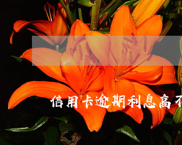信用卡逾期利息高不高(信用卡逾期有利息嗎)