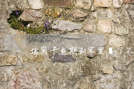 信用卡逾期到家里來了 不小心信用卡逾期