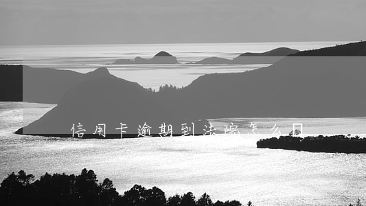 信用卡逾期到法院怎么辦