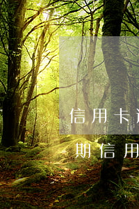 信用卡逾期前能否申請(qǐng)停息分期(信用卡 逾期 分期)