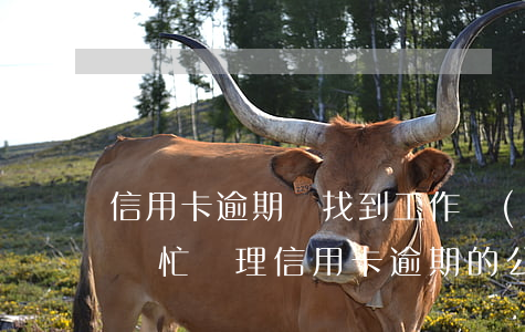 信用卡逾期剛找到工作會(huì)(有沒有幫忙處理信用卡逾期的公司)