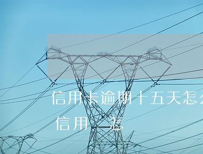 信用卡逾期十五天怎么處理(銀行逾期15天信用會怎樣)