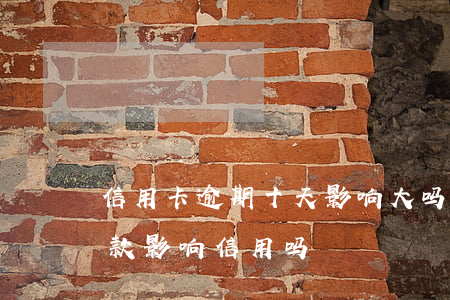 信用卡逾期十天影响大吗(信用卡逾期十天还款影响信用吗)