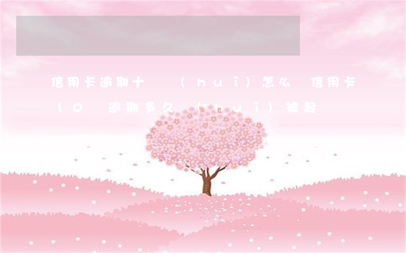 信用卡逾期十萬會(huì)怎么樣(信用卡10萬逾期多久會(huì)被起訴)