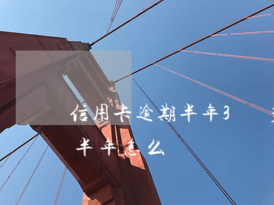 信用卡逾期半年3萬多少錢(信用卡3萬逾期半年怎么辦)