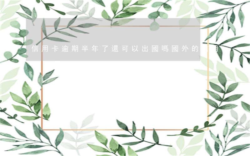 信用卡逾期半年了還可以出國嗎 國外的信用卡逾期了怎么辦