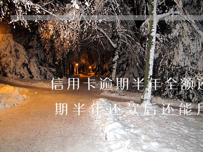 信用卡逾期半年全额还清还能用吗(信用卡逾期半年还款后还能用吗)