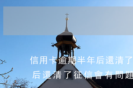 信用卡逾期半年后還清了-信用卡逾期半年后還清了征信會有問題嗎?