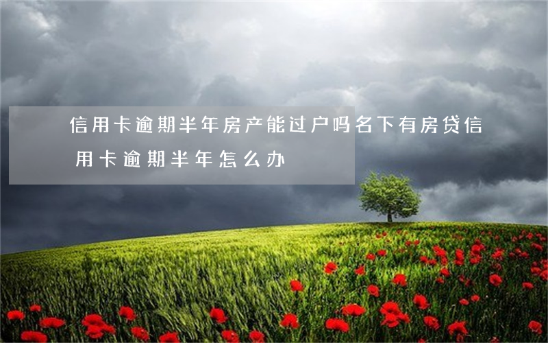 信用卡逾期半年房产能过户吗(名下有房贷信用卡逾期半年怎么办)