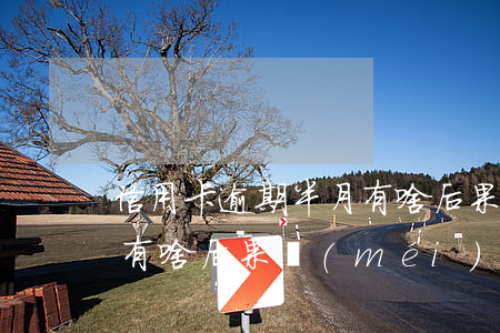 信用卡逾期半月有啥后果-信用卡逾期半月有啥后果沒(méi)