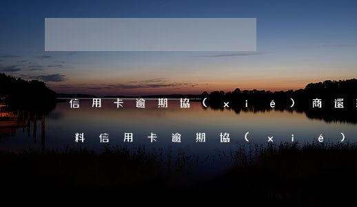 信用卡逾期協(xié)商還款提交什么資料(信用卡逾期協(xié)商還款提交什么資料)