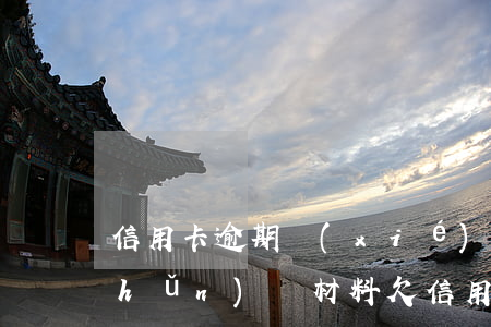 信用卡逾期協(xié)商還款無法準(zhǔn)備材料(欠信用卡逾期怎么去協(xié)商)