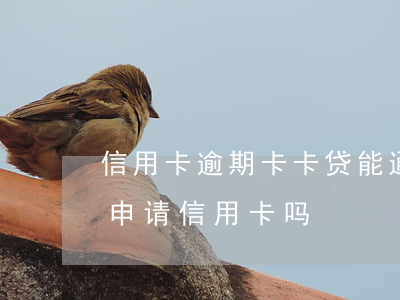 信用卡逾期卡卡贷能通过吗(有过信用逾期能申请信用卡吗)