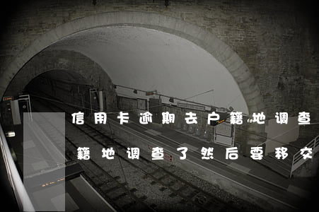 信用卡逾期去户籍地调查-信用卡逾期去户籍地调查了然后要移交公安局