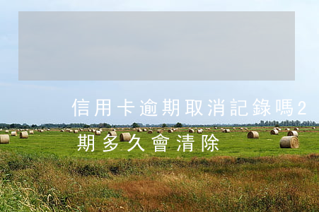 信用卡逾期取消記錄嗎(2017年信用卡逾期多久會清除)