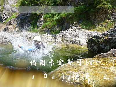 信用卡逾期可以一點(diǎn)一點(diǎn)慢慢還么-信用卡逾期可以一點(diǎn)一點(diǎn)慢慢還么