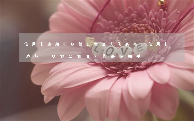 信用卡逾期可以做公司法人代表嗎-信用卡逾期可以做公司法人代表嗎知乎