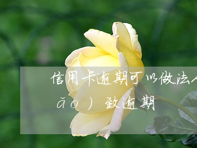 信用卡逾期可以做法人 用他人信用卡導(dǎo)致逾期