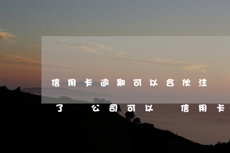 信用卡逾期可以合伙注冊公司嗎-自己注冊了個公司可以辦信用卡嗎