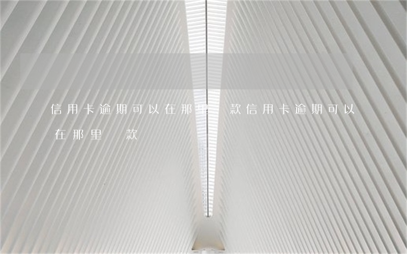 信用卡逾期可以在那里貸款 信用卡逾期可以在那里貸款