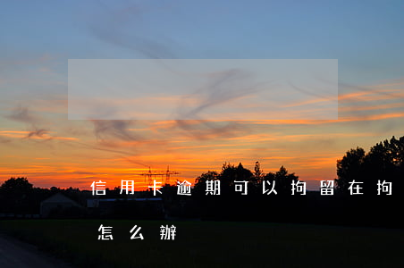 信用卡逾期可以拘留(在拘留期間信用卡逾期怎么辦)