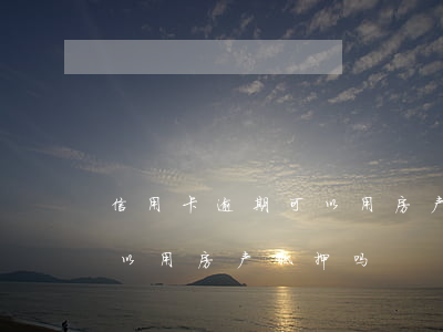 信用卡逾期可以用房产抵押吗(信用卡逾期可以用房产抵押吗)