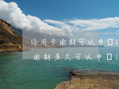 信用卡逾期可以申請(qǐng)分多少期(逾期多久可以申請(qǐng)信用卡)