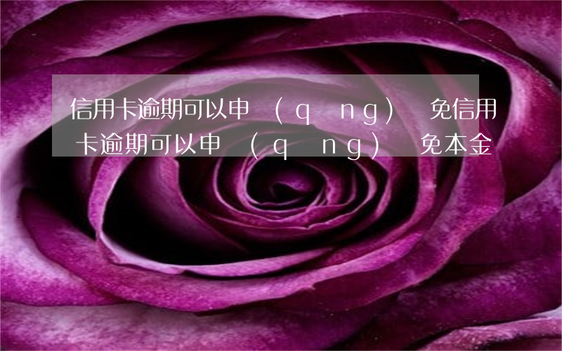信用卡逾期可以申請(qǐng)減免(信用卡逾期可以申請(qǐng)減免本金嗎)