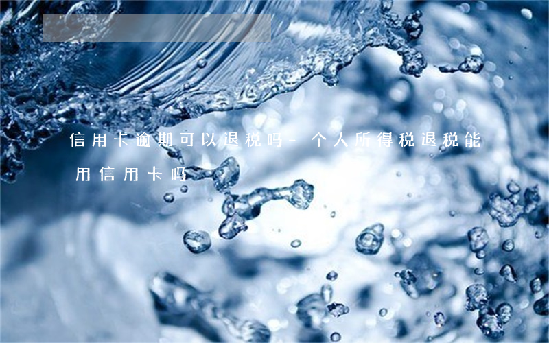 信用卡逾期可以退税吗-个人所得税退税能用信用卡吗