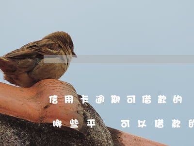 信用卡逾期可借款的軟件(信用卡逾期了,還有哪些平臺可以借款的?)
