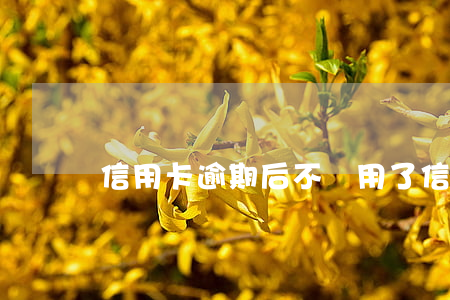 信用卡逾期后不讓用了（信用卡逾期后不讓用）