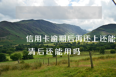 信用卡逾期后再还上还能用 逾期的信用卡还清后还能用吗