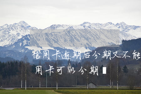 信用卡逾期后分期又不能每月還款(逾期的信用卡可以分期嗎)