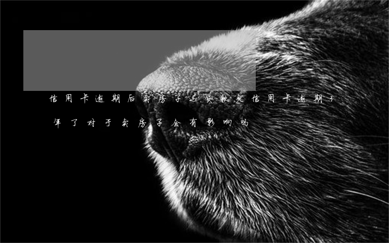 信用卡逾期后卖房子还贷款(欠信用卡逾期3年了,对于卖房子会有影响吗)