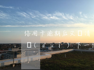 信用卡逾期后又還清了(信用卡逾期又還清了對(duì)下一代有影響嗎)