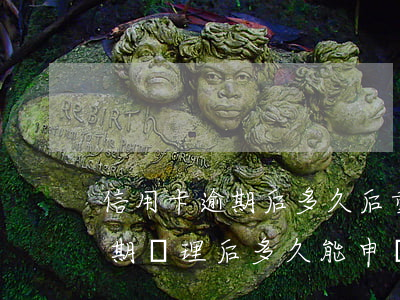 信用卡逾期后多久后重新開(kāi)通(逾期處理后多久能申請(qǐng)信用卡)