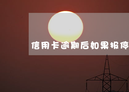 信用卡逾期后如果报停 信用卡 逾期 后果