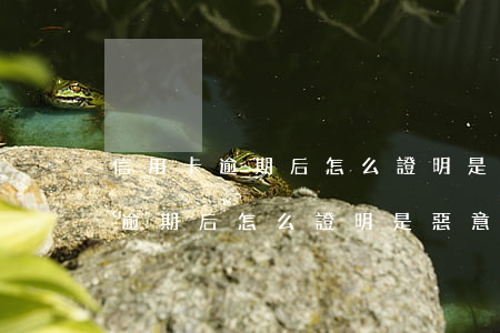 信用卡逾期后怎么證明是惡意透支-信用卡逾期后怎么證明是惡意透支的