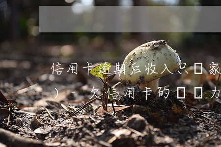 信用卡逾期后收入只夠家庭生活費(fèi)-欠信用卡的錢無力償還會(huì)不會(huì)牽連家里人