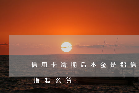 信用卡逾期后本金是指(信用卡逾期后本金是指怎么算)