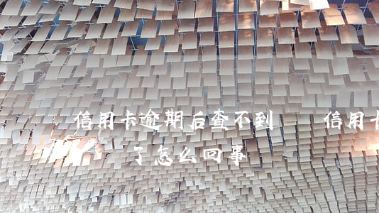 信用卡逾期后查不到賬單(信用卡逾期查不到賬單了怎么回事)