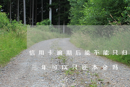 信用卡逾期后能不能只归还本金(信用卡逾期三年可以只还本金吗)