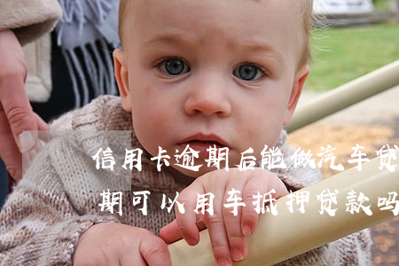 信用卡逾期后能做汽车贷款吗-有信用卡逾期,可以用车抵押贷款吗?