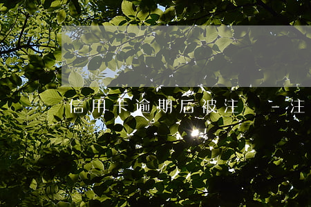 信用卡逾期后被注銷-注銷逾期過的信用卡