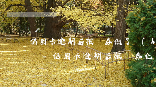 信用卡逾期后被證券化了會(huì)怎么樣-信用卡逾期后被證券化了會(huì)怎么樣嗎