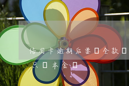 信用卡逾期后要還全款嗎(欠信用卡逾期可以只還本金嗎)