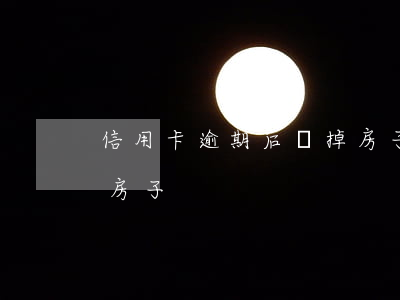 信用卡逾期后賣掉房子四海為家(欠信用卡賣房子)