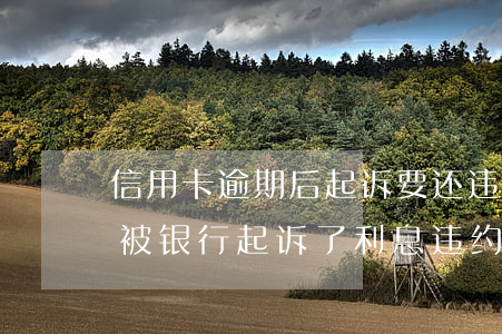 信用卡逾期后起诉要还违约金吗(欠信用卡钱被银行起诉了利息违约金要还吗)